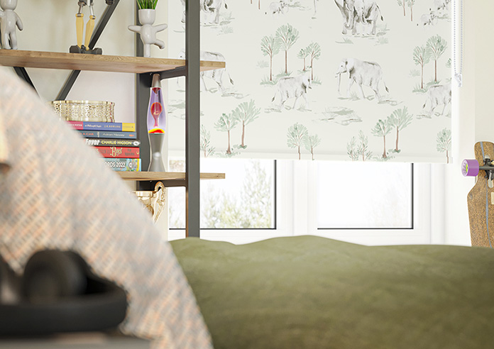 Elephant Herd, Plain - Roller Blind - Image 5